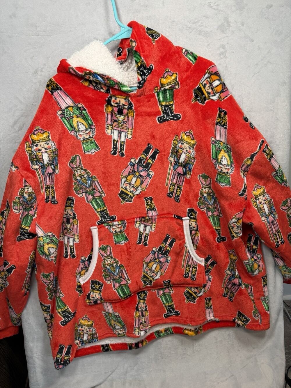 Nutcracker Hooded Sherpa Blanket Pullover